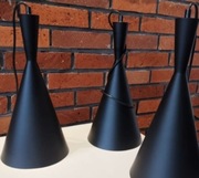 Lampa wisząca Loft industrialna czarna foggi 12a 3 sztuki