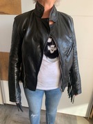 Kurtka motocyklowa ramoneska z frędzlami S CHOPPER oldschool starszy typ 