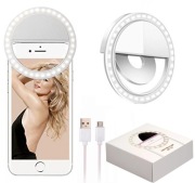 Lampa pierścieniowa ring LED do zdjęć selfie na telefon USB + gratis