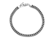 Bransoletka srebrna 925 gruby splot męska oksydowana