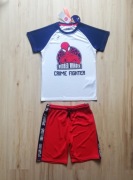 NOWY komplet chłopięcy, T-shirt i spodenki Spiderman Smyk 134