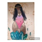 " Dotknięta "  obraz naścienny na płótnie 