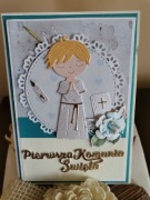 Kartki ręcznie robione na I Komunię Świętą