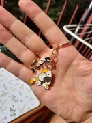 Brelok Kot zjada rybkę, ups kot żarłok, śmieszne