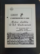 Radomiak Radom - Motor Lublin II liga 1977 program meczowy