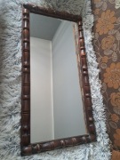Stare lustro w drewnianej ramie 83x40.5cm