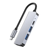 ROZGAŁĘZIACZ USB HUB PRZEJŚCIÓWKA USB-C 4w1 2xUSB HDMI