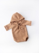 BODY elastyczne z kapturem  dla noworodka, do sesji zdjęciowych