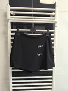 Czarne spódnico-spodenki szorty z wysokim stanem rozmiar XL 42 nowe