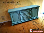 NOWA Komoda w Stylu BOHO TURKUS Pastelowy PRODUCENT BEKAS MEBLE 