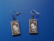 KOLCZYKI wiszące z wizerunkiem Marleny Dietrich NOWE + kolczyki gratis