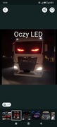 2SZT DUŻE Diabelskie Oczy Led 59x12cm z aplikacją tir bus osobówka traktor 
