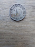 Niemcy - Cesarstwo 10 pfennig 1900 stan III; mała tarcza