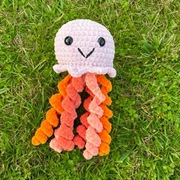 Meduza na szydełku, maskotka, pluszak.