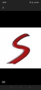 LOGO Znaczek Emblemat S RED CHROM Mini Cooper S