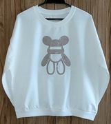 MEGI biała bluza z aplikacją miś