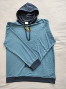 Bluza męska Gino Rossi z kapturem L niebieska Nowa !