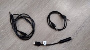 Kable jack - jack + przejściówka
