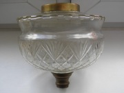 Duży, szlifowany zbiornik / lampa naftowa