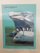 Somalia 2001 Mi  blok 77 pingwiny  idealna pozycja 