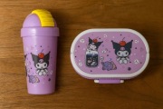 Zestaw śniadaniowy Kuromi – lunchbox + kubek / bidon – NOWY