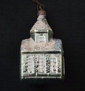 Bombka prl kościół domek kościółek retro ozdoby bombki choinkowe vintage 