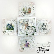 Ślubny exploding box z kieszonkami i życzeniami 