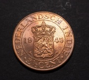 Indie Holenderskie 2,5 cent 1945