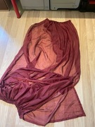 Lambrekin ukośny szyfon bordowy