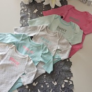 Body niemowlęce z długim rękawem, r 62, 5-pak, zestaw