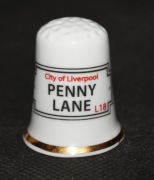 Naparstek Kolekcjonerski Porcelanowy City of Liverpool Penny Lane