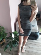 Krótka dopasowana sukienka z wzorkami reserved XS S azteckie wzory