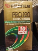 Zestaw 10 kaset VHS Fujifilm Pro 120 Premium High Grade – NOWE FOLIA