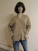 COS beżowy sweter oversize luźny 100% wełna idealny _ XS