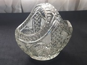 Kryształowy kosz, koszyk   prl Vintage retro szkło kryształowe 