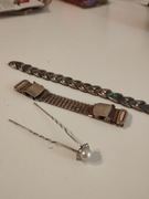 Zestaw biżuterii spinka do koka, bransoletka, żabka do pończoch 