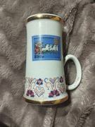 PRL kubek z znaczkiem magyarposta sygnatura wymiary na zdjęciu stan dobry 