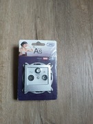 Gniazdo Antenowe ścienne Ospel AS srebrny