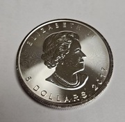 Kanadyjski Liść klonowy 2017 Uncja srebra x 25 szt Tuba