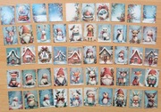 naklejki mix 50 szt zimowe prostokątne scrapbooking