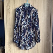 Granatowa wzorzysta koszula XL/42 M&S