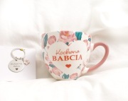 kwiaty kubek dla babci, pomysł na prezent dla babci, kochana babcia kubek