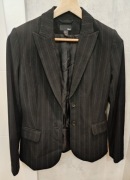 Marynarka damska taliowana HM 36 S czarna tennis prążek elegancka