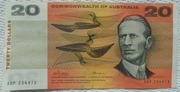 Australia AUD $ 20 dolarów 1972-1973 P# 41d COMMONWEALTH Rzadka