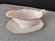 Sosjerka Bavaria biała ze złotym zdobieniem. 