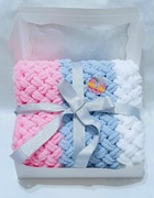 ręcznie robiony kocyk dziecięcy dla noworodków