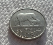 Malawi 1 floren 1964 KM# 3 Słonie afrykańskie Prezydent Hastings Banda