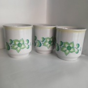 Zestaw 3 kubki Chodzież 9 cm PRL
