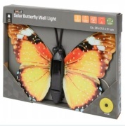 LAMPA SOLARNA MOTYL ŚCIENNA OGRODOWA SOLARNA OZDOBNA PULSACYJNE ŚWIATŁO LED