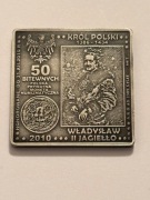 Grunwald. Klipa kolekcjonerska. 35X35 mm. Mosiądz srebrzony. Gyges